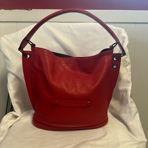 LONGCHAMP red leather bag
L:13inches
H:~10inches
D:4”
Strap:8inches